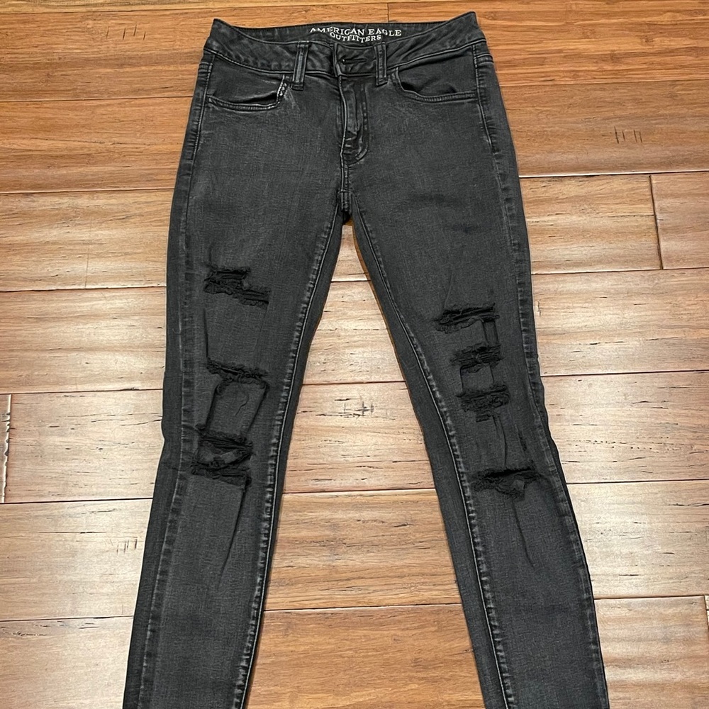 Dark (blackish/gray) Distressed Jeans